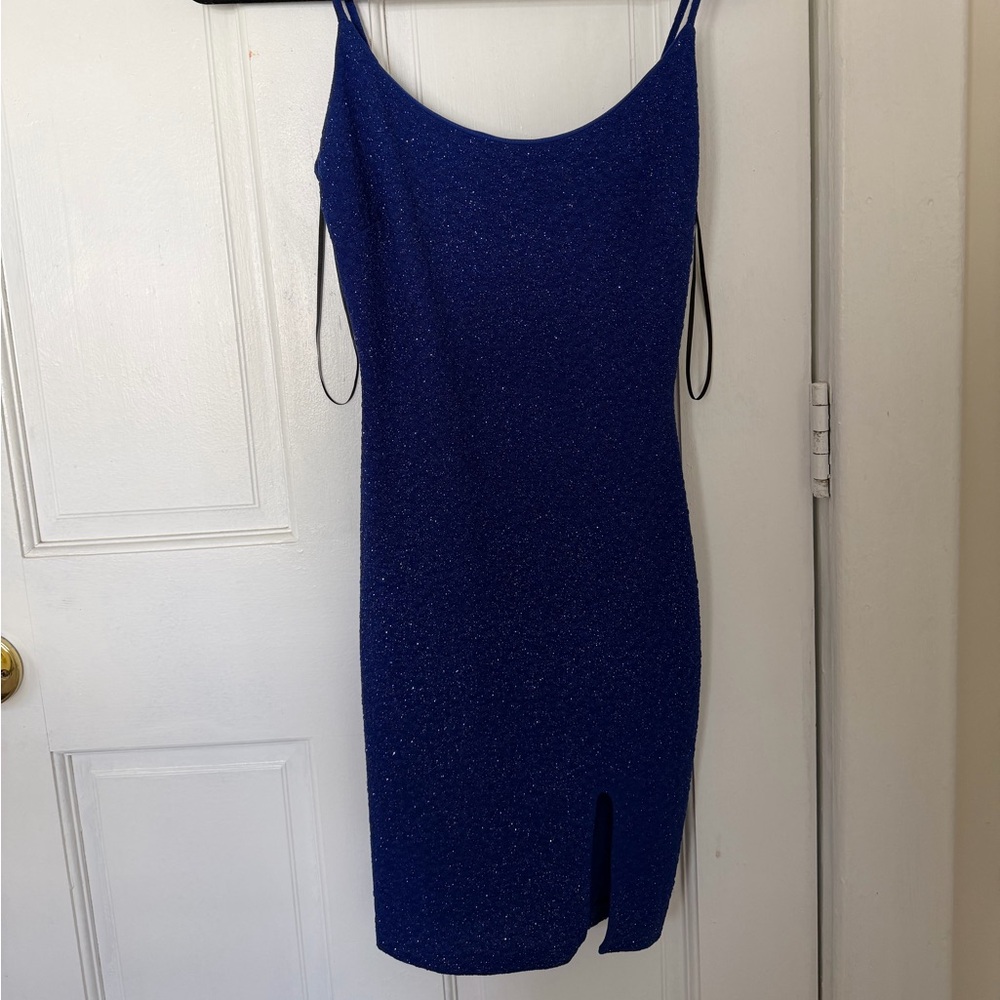 Windsor Sparkle Royal Blue Mini Bodycon Dress